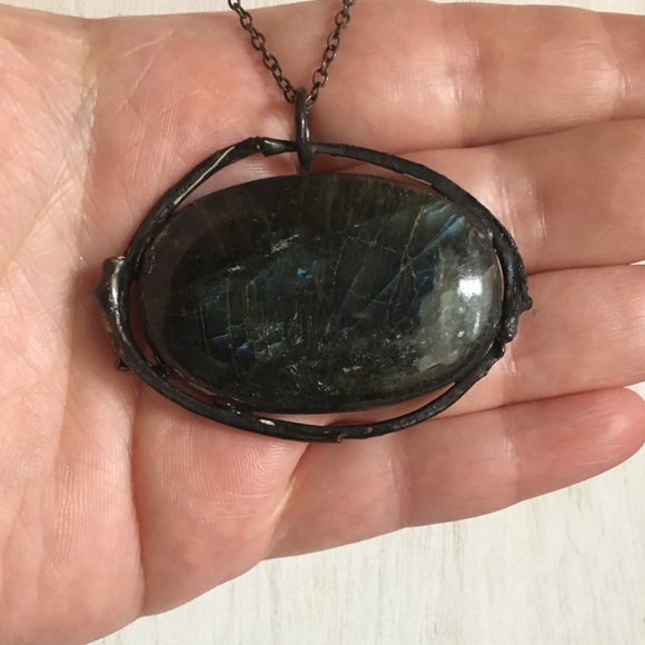 Labradorite & copper necklace. - Picture 4 of 5